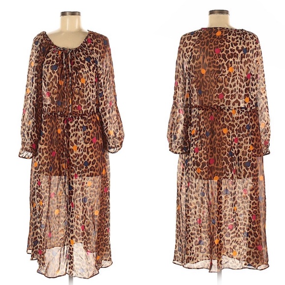 & Other Stories Leopard Dot Kaftan Dress - Picture 3 of 8
